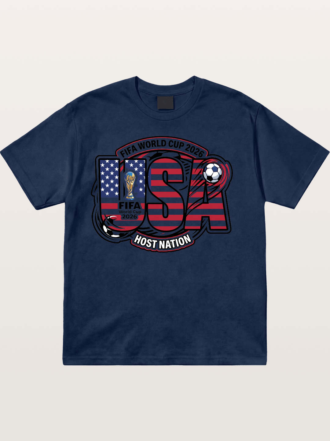 USA 2026 World Cup Typography Cotton T-shirt