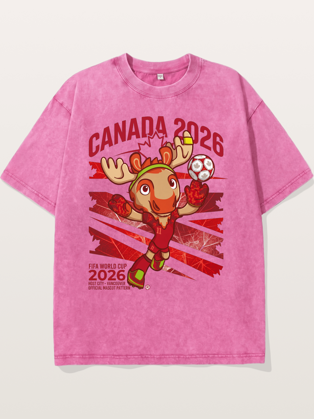 Canada 2026 Moose Mascot Washed T-shirt