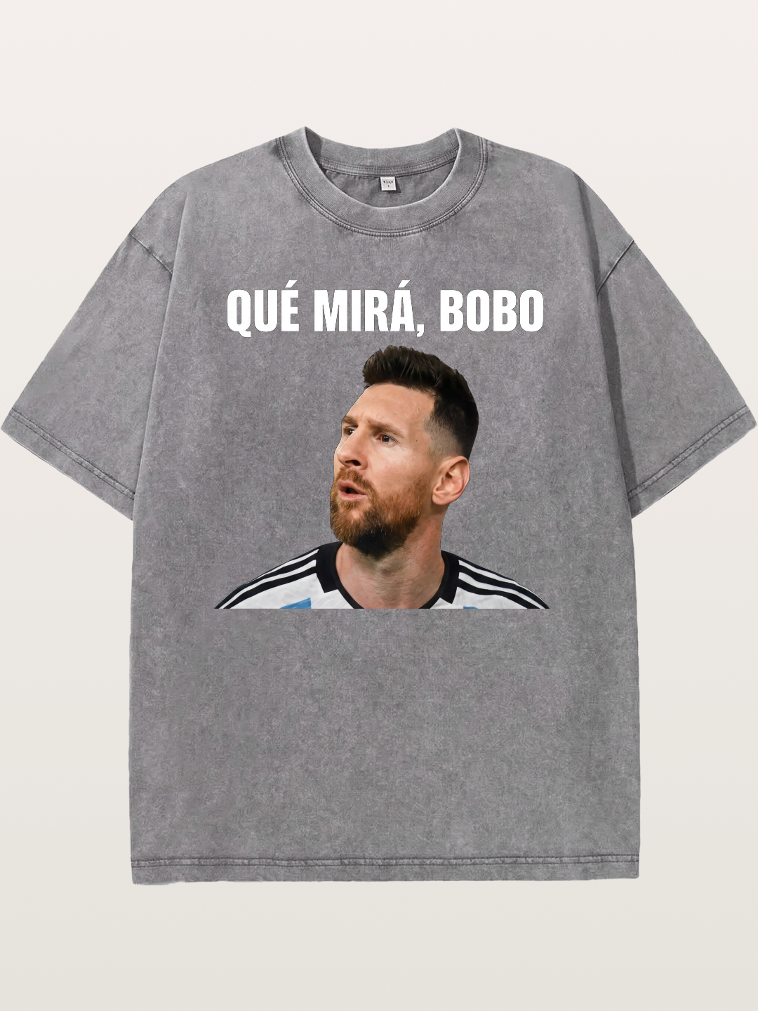 Lionel Messi What Are You Looking At Washed T-shirt